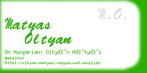 matyas oltyan business card